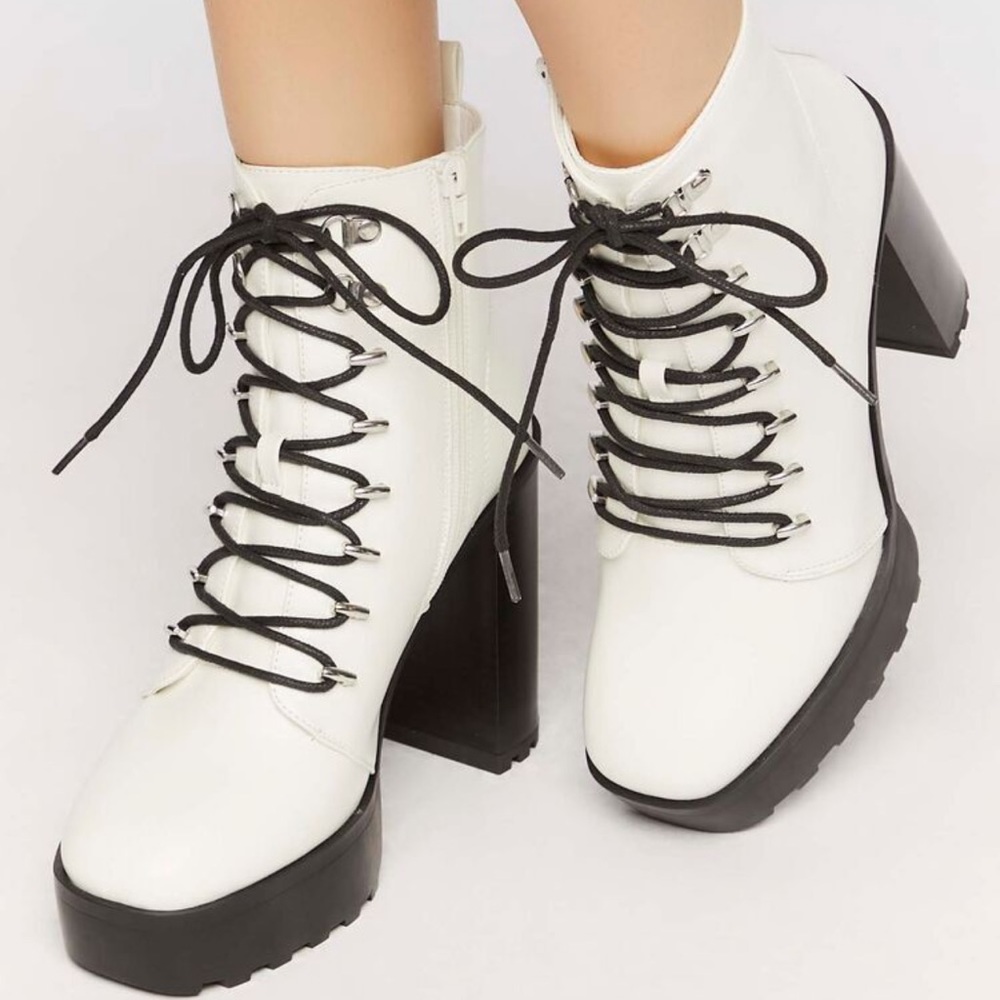 Lace up booties forever 21